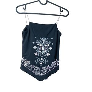 Black Embroidered Top